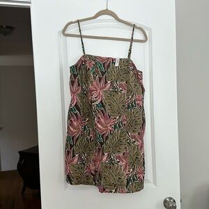 Madewell Palm Print Mini Shift Dress